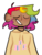 Size: 1172x1537 | Tagged: safe, artist:colacharm, rainbow dash, human, g4, dark skin, eyes closed, female, humanized, implied flutterdash, implied lesbian, implied shipping, simple background, solo, transparent background