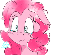 Size: 3800x3400 | Tagged: safe, artist:raw16, pinkie pie, g4, crying, floppy ears, happy, high res, simple background, white background