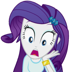Size: 688x712 | Tagged: safe, artist:thebarsection, rarity, epic fails, equestria girls, g4, my little pony equestria girls: summertime shorts, clothes, female, not a vector, oh my, open mouth, simple background, solo, transparent background