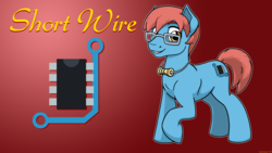 Size: 4800x2700 | Tagged: safe, artist:latecustomer, oc, oc only, oc:short wire, pony, commission, raised hoof, reference sheet, solo