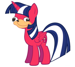 Size: 2048x1846 | Tagged: safe, twilight sparkle, alicorn, pony, g4, :t, derp, female, male, meme, palette swap, ponified, recolor, ruined, simple background, smiling, solo, sonic the hedgehog, sonic the hedgehog (series), transparent background, twilight sparkle (alicorn), ugandan knuckles, vector, wat