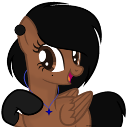Size: 744x745 | Tagged: safe, artist:venomns, oc, oc only, pegasus, pony, ear piercing, earring, female, jewelry, mare, piercing, simple background, solo, transparent background