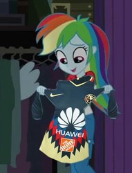 Size: 474x620 | Tagged: safe, edit, edited screencap, screencap, rainbow dash, equestria girls, g4, my little pony equestria girls: legend of everfree, club america, female, football, mexico, solo, sports