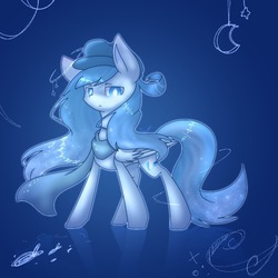 Size: 1000x1000 | Tagged: safe, artist:jisuppe, oc, oc only, oc:sky bright, pegasus, pony, clothes, female, hat, mare, scarf, solo