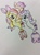 Size: 1936x2592 | Tagged: safe, artist:cloudyhan24, apple bloom, scootaloo, sweetie belle, earth pony, pegasus, pony, seapony (g4), unicorn, g4, surf and/or turf, cutie mark crusaders, dorsal fin, eyes closed, female, fish tail, hoofbump, horn, looking at each other, open mouth, purple mane, red mane, ribbon, sea-mcs, seaponified, seapony apple bloom, seapony scootaloo, seapony sweetie belle, simple background, smiling, species swap, tail, teeth, traditional art, trio, white background