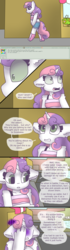 Size: 2124x7640 | Tagged: safe, artist:synnibear03, sweetie belle, oc, oc:ponytale sweetie belle, anthro, comic:ponytale, g4, comic, female, midriff, solo
