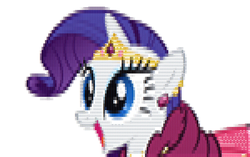 Size: 3200x2005 | Tagged: safe, artist:qeinone, rarity, pony, unicorn, g4, ansi, ascii, clothes, dress, female, gala dress, happy, high res, mare, open mouth, simple background, solo, white background
