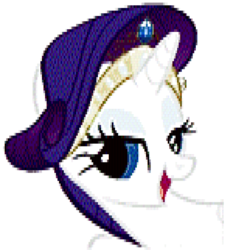 Size: 1050x1128 | Tagged: safe, artist:qeinone, rarity, pony, unicorn, g4, ansi, ascii, female, mare, solo