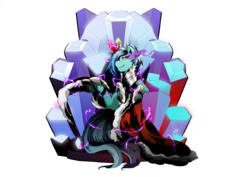 Size: 3507x2480 | Tagged: safe, artist:dormin-dim, oc, oc only, oc:lightning storm, pony, armor, cape, clothes, commission, high res, male, simple background, smiling, solo, sombra eyes, stallion, throne, transparent background