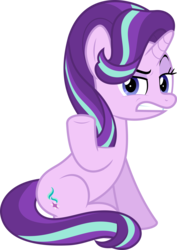 Size: 5002x7068 | Tagged: safe, artist:jhayarr23, starlight glimmer, pony, unicorn, g4, absurd resolution, angry, female, looking at you, mare, raised hoof, simple background, sitting, solo, transparent background, vector