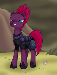 Size: 2510x3300 | Tagged: safe, artist:ledd-djva, tempest shadow, pony, g4, my little pony: the movie, armor, broken horn, eye scar, female, high res, horn, scar, solo