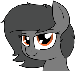 Size: 1617x1520 | Tagged: safe, artist:axlearts, oc, oc only, oc:charcoal, pony, bedroom eyes, head only, simple background, solo, transparent background