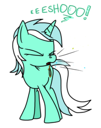 Size: 2670x3384 | Tagged: safe, artist:anyponedrawn, lyra heartstrings, pony, g4, female, high res, nostril flare, nostrils, pose, simple background, sneeze cloud, sneezing, solo, spray, transparent background