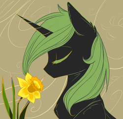 Size: 2601x2506 | Tagged: safe, artist:ognifireheart, oc, oc only, oc:soft spring, pony, unicorn, eyes closed, female, flower, high res, mare, solo