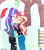 Size: 900x1016 | Tagged: safe, artist:php198, starlight glimmer, sunset shimmer, human, equestria girls, equestria girls specials, g4, bench, blushing, christmas, clothes, duo, eyes closed, female, hat, holiday, jacket, kissing, lesbian, mistletoe, mittens, pants, santa hat, scarf, ship:shimmerglimmer, shipping, snow, snowfall, surprise kiss