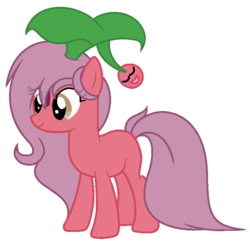 Size: 691x680 | Tagged: safe, artist:crystalponyart7669, cherubi, pony, base used, female, mare, pokémon, ponified, simple background, solo, transparent background