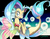 Size: 1600x1255 | Tagged: safe, artist:tyuubatu, princess skystar, seapony (g4), g4, my little pony: the movie, blue eyes, blue mane, blue tail, bubble, cute, digital art, dorsal fin, eyelashes, eyeshadow, female, fin wings, fins, fish tail, flower, flower in hair, flowing mane, flowing tail, happy, jewelry, looking at you, makeup, necklace, ocean, open mouth, pearl necklace, scales, signature, smiling, smiling at you, solo, swimming, tail, underwater, water, wings