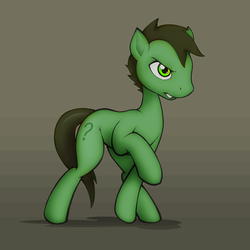 Size: 1000x1000 | Tagged: safe, artist:darkdoomer, oc, oc only, oc:colt anon, earth pony, pony, colt, female to male, male, rule 63, simple background, solo