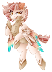 Size: 1024x1429 | Tagged: safe, artist:sk-ree, oc, oc only, pegasus, pony, colored wings, male, multicolored wings, simple background, solo, stallion, transparent background, watermark