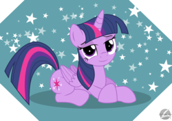 Size: 1052x744 | Tagged: safe, artist:ashidaru, twilight sparkle, alicorn, pony, g4, female, prone, solo, twilight sparkle (alicorn)