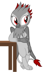 Size: 3790x6000 | Tagged: safe, artist:waveywaves, oc, oc only, oc:waves, griffon, simple background, solo, species swap, transparent background, vector