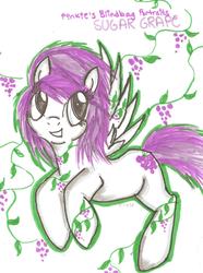 Size: 1344x1808 | Tagged: safe, artist:plnkle, sugar grape, pony, g4, solo, traditional art