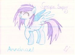 Size: 1024x744 | Tagged: safe, artist:epresvanilia, sugar grape, pony, g4, solo, traditional art