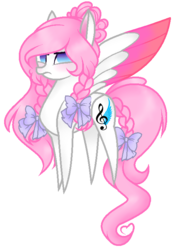 Size: 508x728 | Tagged: safe, artist:angelamusic13, oc, oc only, oc:angela music, pegasus, pony, base used, bow, braid, braided tail, female, hair bow, haycartes' method, mare, simple background, solo, tail bow, transparent background