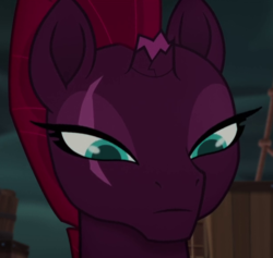 Size: 615x582 | Tagged: safe, screencap, tempest shadow, pony, unicorn, g4, my little pony: the movie, broken horn, cropped, eye scar, facial scar, female, horn, mare, scar, solo