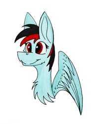 Size: 768x1024 | Tagged: safe, artist:daytona, oc, oc only, pegasus, pony, cute, female, fluffy, mare, simple background, smiling, solo, transparent background, wings