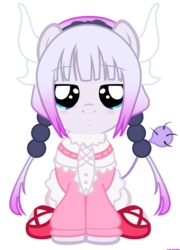 Size: 1588x2200 | Tagged: safe, artist:bastbrushie, pony, female, filly, kanna kamui, miss kobayashi's dragon maid, ponified, simple background, solo, transparent background