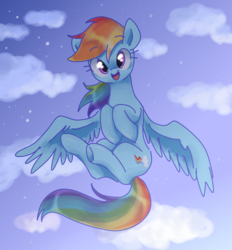 Size: 2348x2530 | Tagged: safe, artist:sagwamat, rainbow dash, pegasus, pony, g4, cute, dashabetes, female, high res, hnnng, looking at you, mare, multicolored hair, night, smiling, solo
