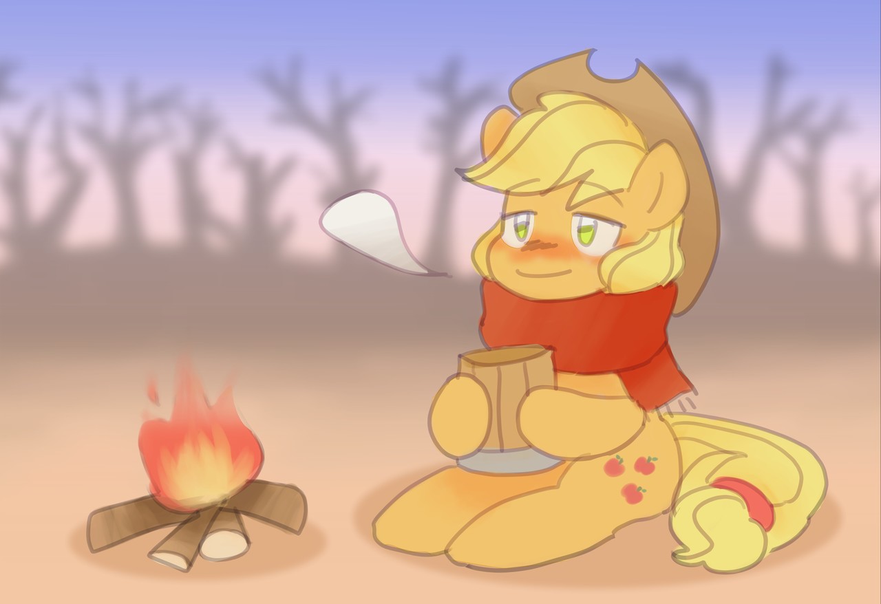 1623594 Safe Artist Sagwamat Applejack Earth Pony Pony Blushing