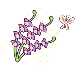 Size: 572x500 | Tagged: safe, artist:anscathmarcach, heather winds, butterfly, g3, cutie mark, cutie mark only, flower, no pony, simple background, transparent background