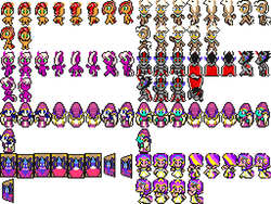 Size: 512x384 | Tagged: safe, artist:rydelfox, babs seed, cheerilee, king sombra, mayor mare, princess cadance, rarity, squizard, g4, filly fantasy vi, pixel art, sprite