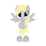 Size: 160x160 | Tagged: safe, artist:onil innarin, derpibooru exclusive, derpy hooves, g4, c:, female, looking at you, mare, pixel art, simple background, smiling, solo