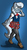 Size: 486x891 | Tagged: safe, artist:theburningdonut, silver spoon, earth pony, anthro, plantigrade anthro, g4, blue background, braid, clothes, cute, female, filly, glasses, plaid, pleated skirt, ponytail, school uniform, schoolgirl, shoes, silverbetes, simple background, skirt, socks, solo, thigh highs, zettai ryouiki