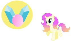 Size: 1912x1124 | Tagged: dead source, safe, artist:rainbows-skies, oc, oc only, oc:crystal pearl, pony, unicorn, female, mare, offspring, parent:rarity, parent:trenderhoof, parents:trenderity, solo