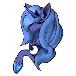 Size: 2800x2800 | Tagged: safe, artist:ashenrose13, princess luna, g4, female, high res, s1 luna, solo, traditional art