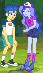 Size: 410x700 | Tagged: safe, screencap, flash sentry, princess luna, vice principal luna, equestria girls, g4, legend of everfree - bloopers, my little pony equestria girls: legend of everfree, animation error, cellphone, converse, cropped, cute, lunabetes, phone, shoes