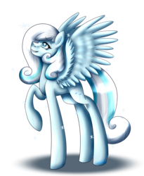 Size: 1601x1957 | Tagged: safe, artist:lada03, oc, oc only, oc:snowdrop, pony, simple background, snow, solo, transparent background