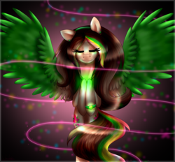 Size: 2369x2200 | Tagged: safe, artist:lada03, oc, oc only, oc:lady cuantika, pegasus, pony, eyes closed, flying, high res, solo