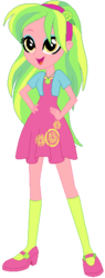 Size: 210x555 | Tagged: safe, artist:ra1nb0wk1tty, lemon zest, equestria girls, g4, clothes, female, headphones, jewelry, kneesocks, necklace, shoes, simple background, skirt, socks, solo, transparent background