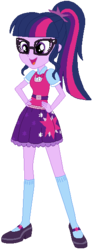 Size: 214x576 | Tagged: safe, artist:ra1nb0wk1tty, artist:selenaede, sci-twi, twilight sparkle, equestria girls, g4, clothes, female, glasses, kneesocks, shoes, simple background, skirt, socks, solo, transparent background