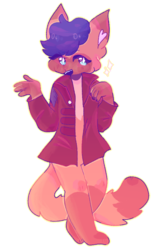 Size: 667x1000 | Tagged: safe, artist:cougheii, capper dapperpaws, abyssinian, cat, anthro, digitigrade anthro, g4, my little pony: the movie, blue eyes, capperbetes, charming, clothes, cute, jacket, male, nail polish, simple background, solo, sparkles, starry eyes, transparent background, wingding eyes