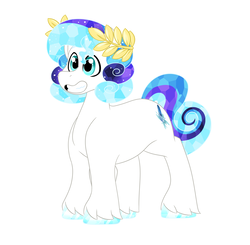 Size: 2804x2753 | Tagged: safe, artist:marukouhai, oc, oc only, oc:tony, crystal pony, pony, happy, high res, male, offspring, parent:ivory, parent:rarity, parents:ivority, simple background, solo, stallion, white background