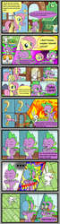 Size: 1000x3740 | Tagged: safe, artist:metal-jacket444, angel bunny, fluttershy, spike, dragon, pegasus, pony, rabbit, comic:angel vs spike, g4, angel is a bunny bastard, butt, comic, comic sans, female, funny face, male, mare, plot, prehensile tail, raspberry, speech bubble, tongue out