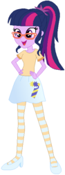 Size: 217x575 | Tagged: safe, artist:ra1nb0wk1tty, sci-twi, twilight sparkle, equestria girls, g4, clothes, female, simple background, socks, solo, striped socks, white background