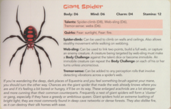 Size: 2152x1372 | Tagged: safe, giant spider, spider, g4, tails of equestria, the festival of lights, dungeons and dragons, pen and paper rpg, rpg, stats, text, umberfoal, underdark