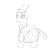 Size: 2000x2000 | Tagged: safe, artist:20thx5150, tymbal, changedling, changeling, g4, belly, female, high res, hippieling, lidded eyes, monochrome, pregnant, raised hoof, simple background, sketch, smiling, solo, white background